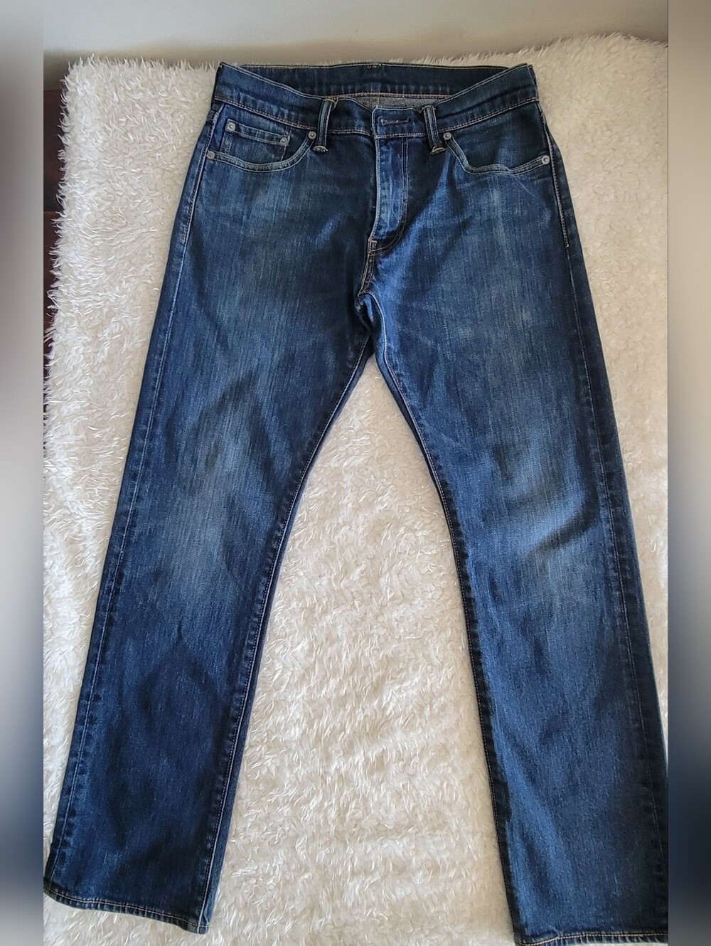 Levi's Men's Slim Straight Jeans - Dark Blue Denim